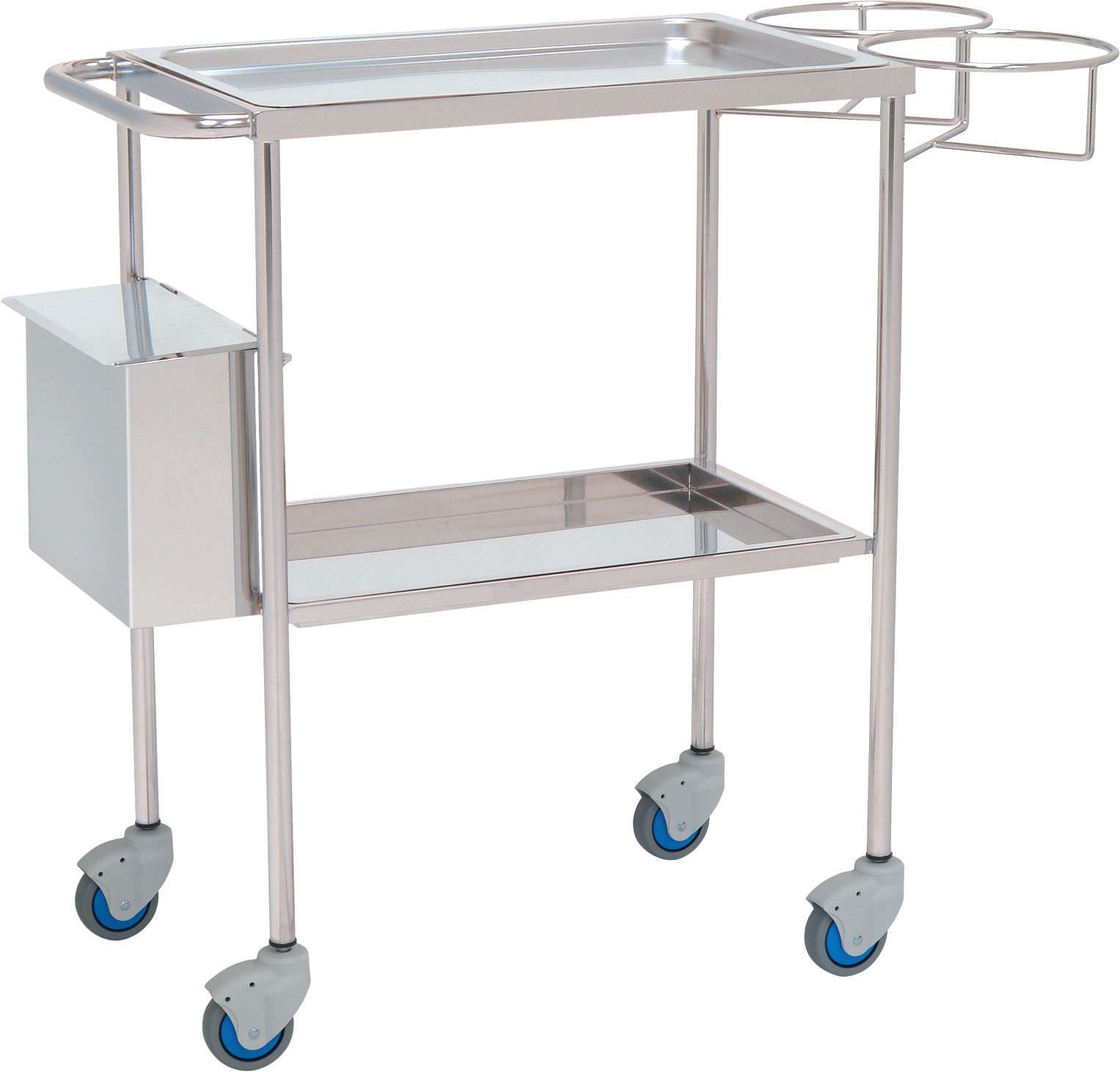 Treatment trolley / stainless steel / 2-tray 10157 Inmoclinc