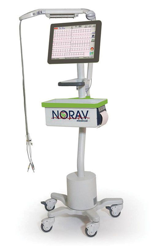 Wireless electrocardiograph / resting / touchscreen tablet / digital Green NORAV Medical