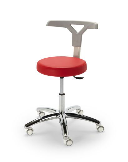 Medical stool / on casters / height-adjustable / with backrest MONZA NAMROL