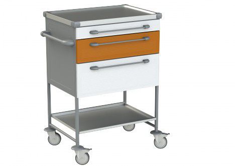 Treatment cart / storage / with drawer / 2-tray ZV1195 Klaro, spol. s r.o.