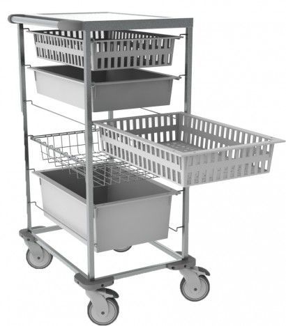 Multi-function cart / with basket / stainless steel max. 120 kg | UNI-TRANS NEREZ5211 Klaro, spol. s r.o.