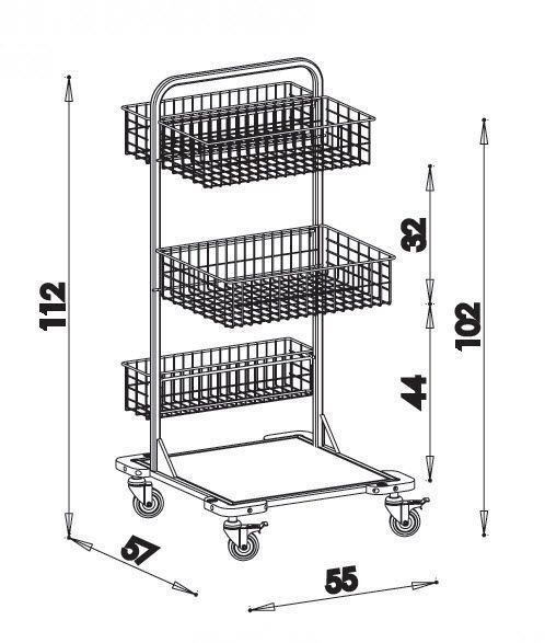 Transport trolley / for sterilization basket / open-structure STOJAN 5003 Klaro, spol. s r.o.