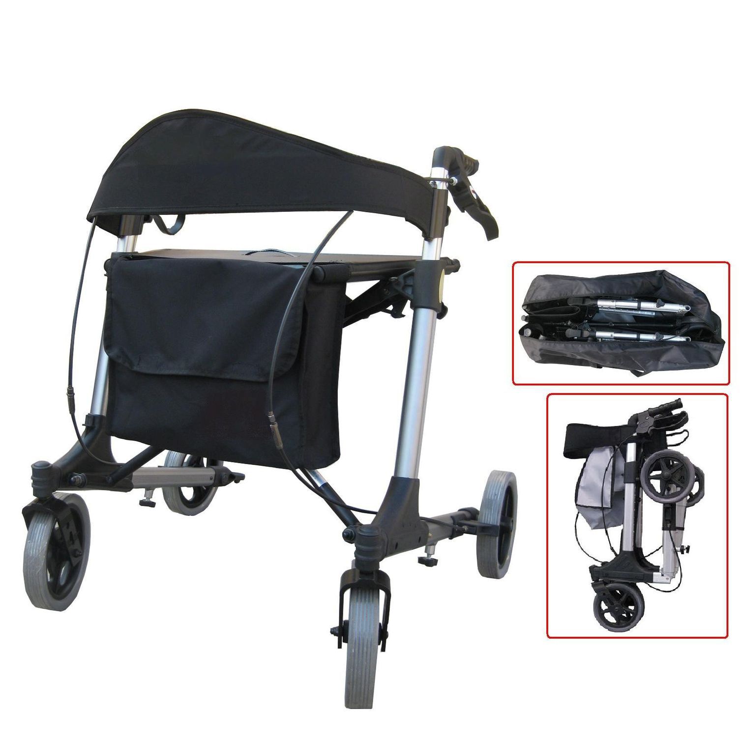 4-caster rollator / with seat BT807 Better Medical Technology
