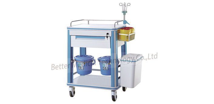 Treatment trolley / with bucket / stainless steel / 1-drawer BT102 Better Medical Technology
