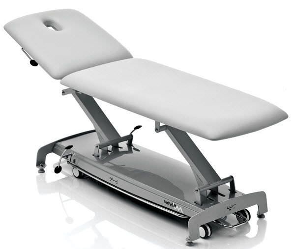 Hydraulic massage table / on casters / height-adjustable / 2 sections SL NOVAK M