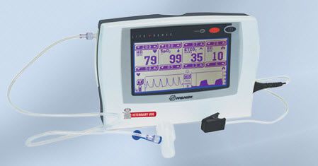 Pulse oximeter with separate sensor / table-top / veterinary / with capnograph LifeSense® VET Nonin