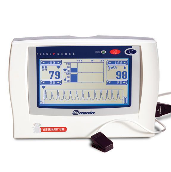 Table-top pulse oximeter / with separate sensor / veterinary PulseSense™ VET Nonin