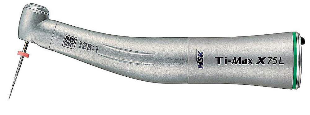 Endodontic contra-angle / reduction / single external spray 128:1, 300 rpm | Ti-Max X75L NSK