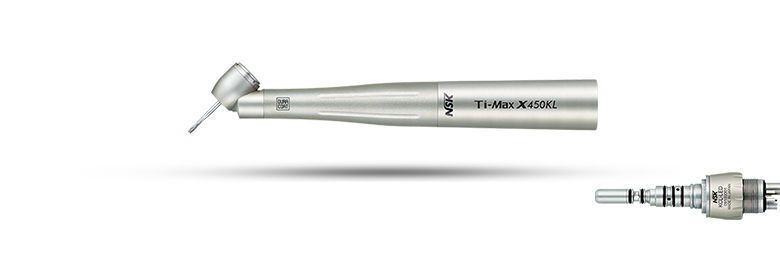 Dental turbine / 45° / stainless steel / with light 380 000 - 450 000 rpm | Ti-Max X450KL NSK