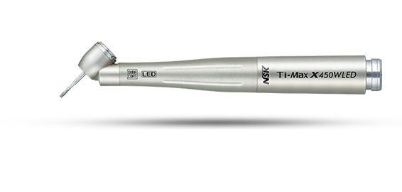 Dental turbine / 45° / stainless steel / with LED light 380 000 - 450 000 rpm | Ti-Max X450WLED NSK