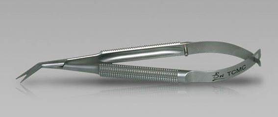 Surgical micro scissors / curved / tungsten carbide BTI Biotechnology Institute, S.L.