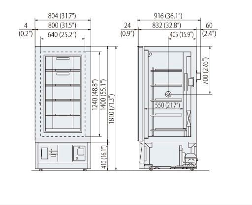 Blood bank refrigerator / cabinet / 1-door MBR-506D(H) Panasonic