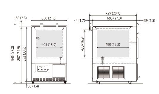 Laboratory freezer / chest / ultralow-temperature / 1-door MDF-C8V1 Panasonic