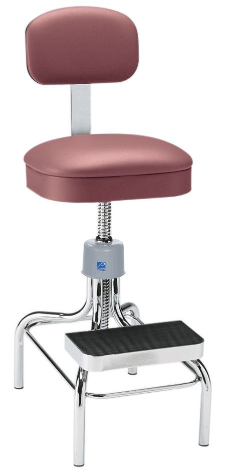 Medical stool / height-adjustable / with backrest P-55 Pedigo