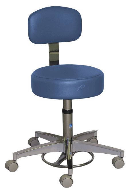 Medical stool / height-adjustable / on casters / with backrest P-527-GS Pedigo