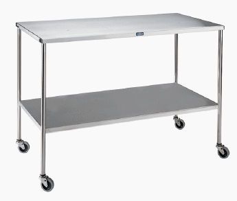 Height-adjustable instrument table / on casters / stainless steel SG series Pedigo