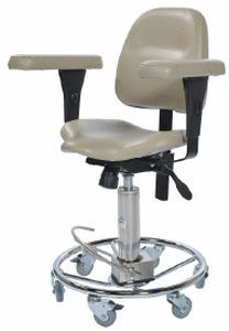Medical stool / height-adjustable / on casters / with backrest P-7000 Pedigo