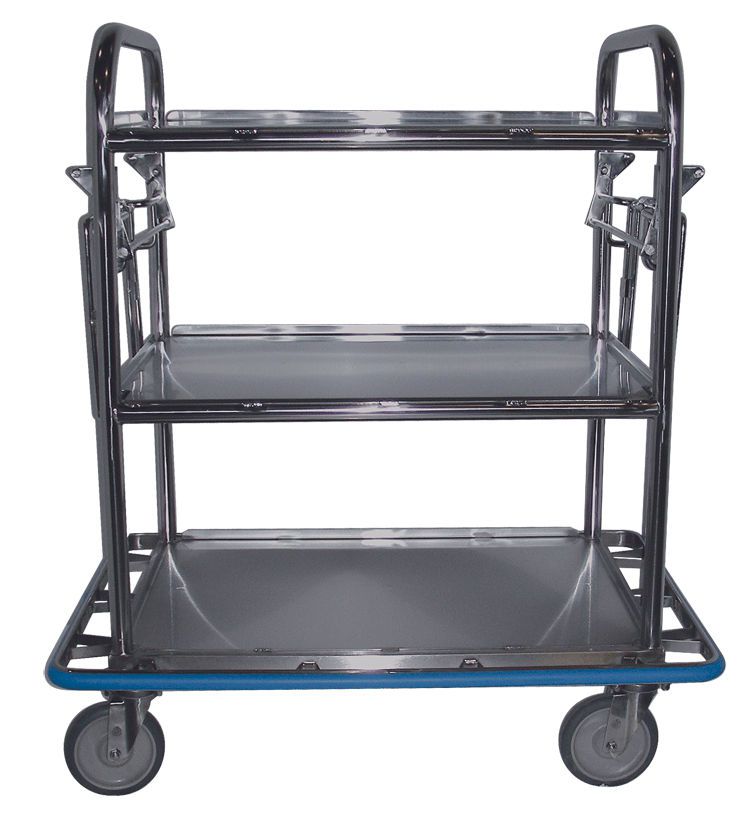 Clearing trolley / stainless steel / 3-tray CDS-153-HD Pedigo