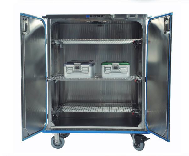 Transport trolley / for sterilization container / with hinged door / closed-structure SCC-233 Pedigo