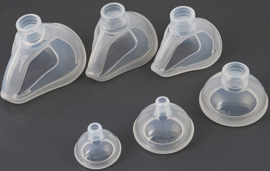 Resuscitation mask set / facial / silicone / reusable 130 22x series Plasti-Med