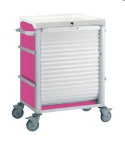 Medicine distribution trolley / with tambour door / 15 to 24 container EVOLYS 8F4018FR PRATICDOSE
