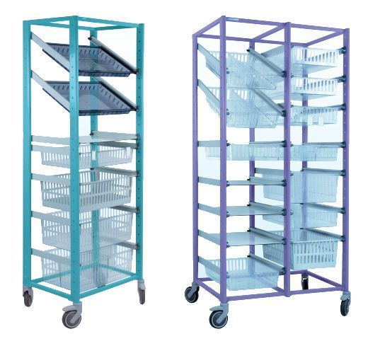 Storage trolley / with basket / open-structure Optistock PRATICDOSE