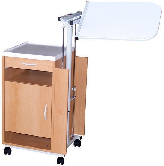 Bedside table with integrated over-bed table / on casters NS-1-O PROMA REHA