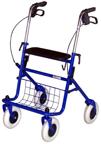 4-caster rollator / with seat / height-adjustable / folding 130 kg | U-1 PROMA REHA