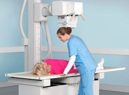 Radiography system (X-ray radiology) / digital / for multipurpose radiography / with ceiling-suspended telescopic tube-stand DuraDiagnost Philips Healthcare