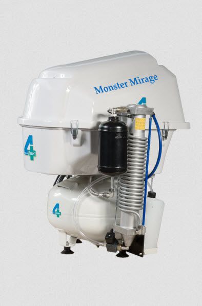 Medical compressor / for dental units / piston / 2-workstation MOMIR100 4TEK SRL