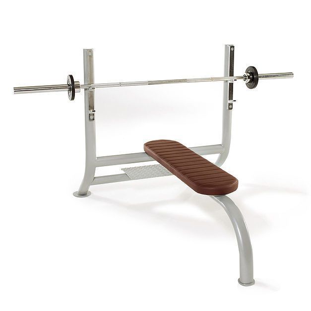 Weight training bench (weight training) / flat / with barbell rack 10092700 proxomed Medizintechnik