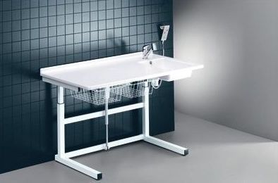 Changing table / with sink / height-adjustable / electric R8754 Pressalit Care