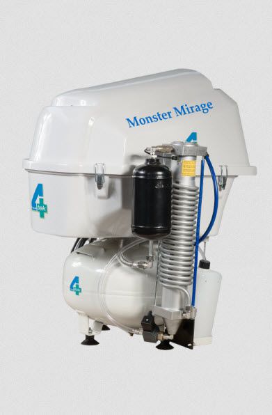 Medical compressor / for dental units / piston / 2-workstation MOMIR100E 4TEK SRL