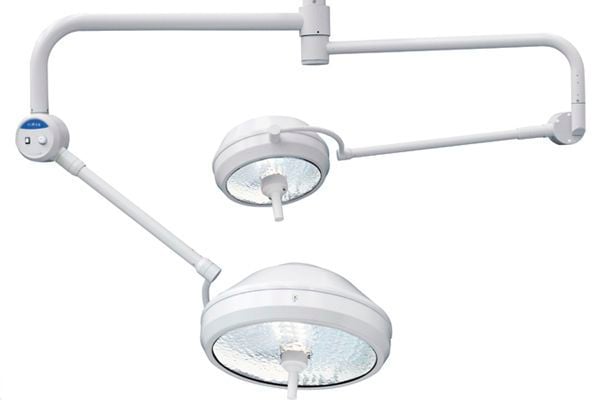 Halogen surgical light / ceiling-mounted / 2-arm D1000 Rimsa P. Longoni
