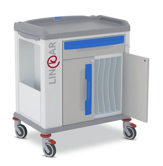 Medical record trolley / closed-structure / secure / horizontal-access LINKAR 329633 Malvestio