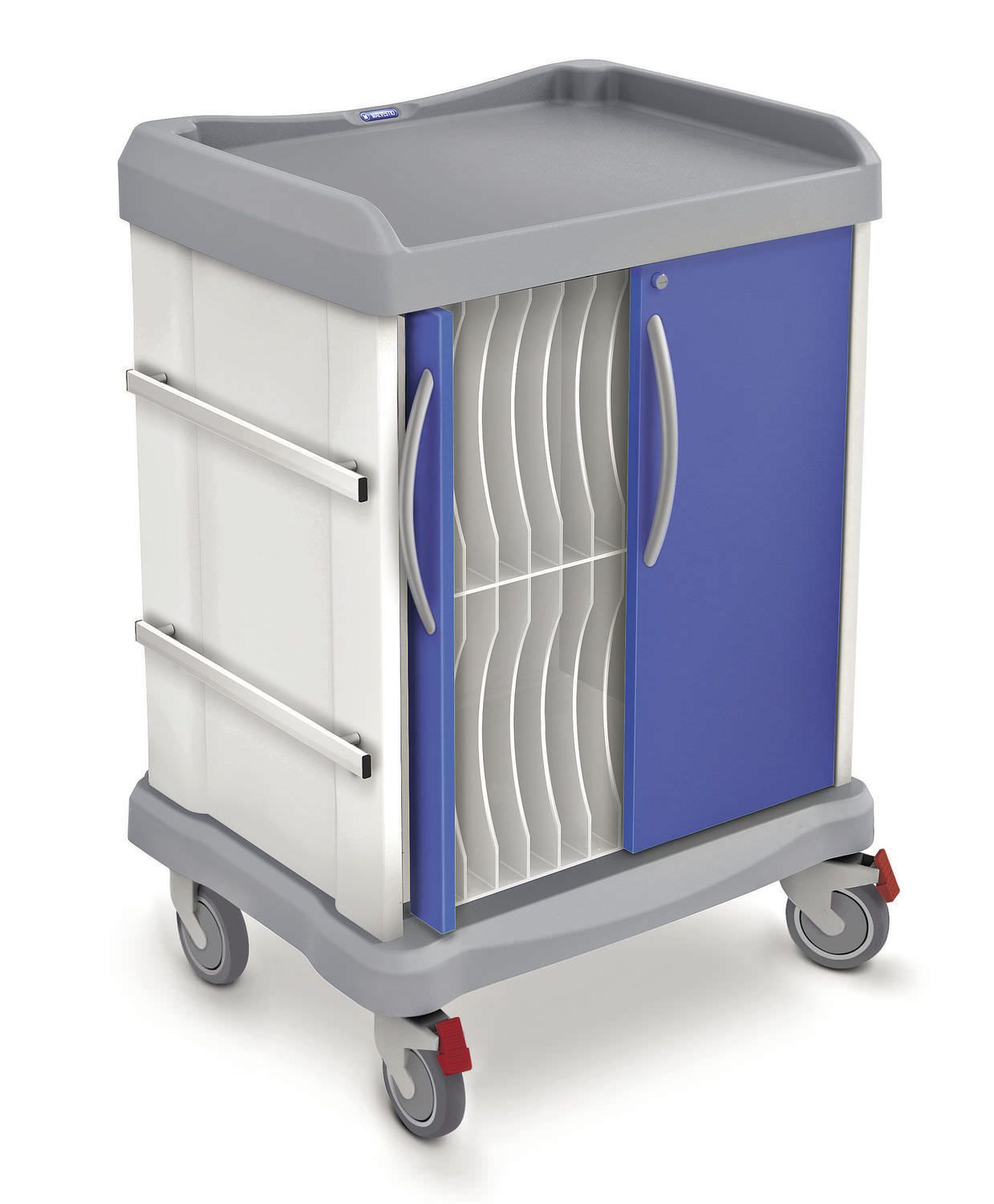 Medical record trolley / closed-structure / secure / horizontal-access 328320 Malvestio