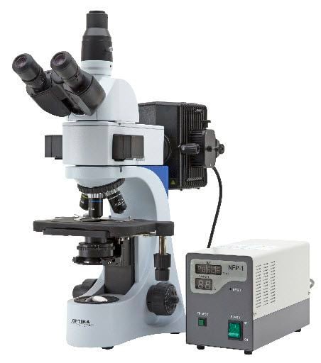 Laboratory microscope / HBO fluorescence / trinocular B-383FL Optika Italy