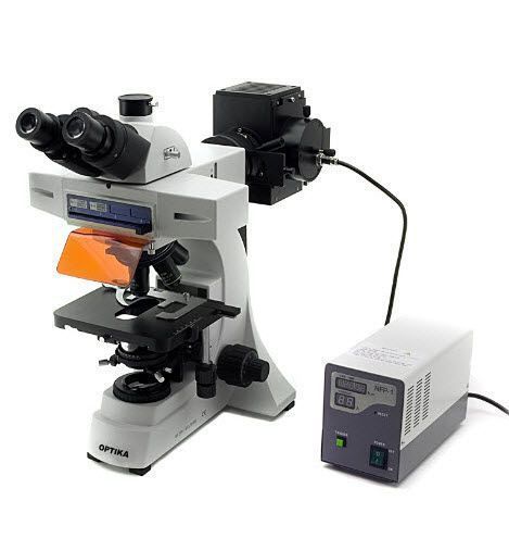 Laboratory microscope / HBO fluorescence / trinocular B-500TiFL Optika Italy