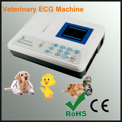 3 Channels ECG Machine for Veterinary Horses, Cats, Dogs, Pigs, Chicken
